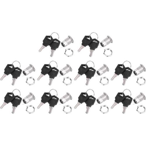 10Pcs Key Switch OFF-ON Double Pull Car Modification Short Power Lock 12 x 21.5mm ON/OFF Lock Switch