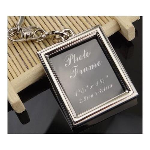 100pcs/lot fedex fast Mini Creative Metal Alloy Photo Picture Frame Keyring woman man fashion keychain