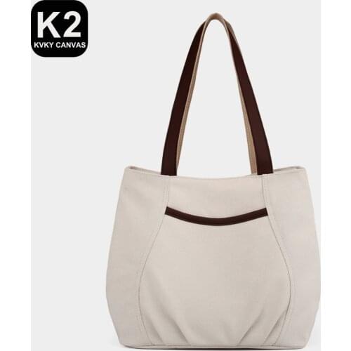 2021 Bucket Canvas Bags for Women Shoulder Bag Cotton Canvas Handbag Casual Tote Female Eco Crossbody Bag Vintage Messenger Bags