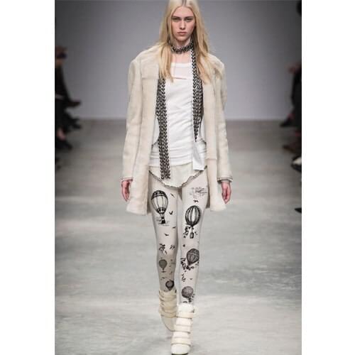 2020 Stockings Cotton Collant New Pantyhose Print Personality Street Vintage Balloon Painted Velvet Woman Backing Leg Shaping