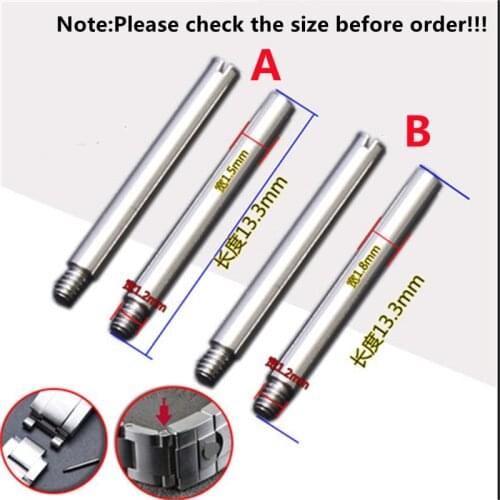 Watch Accessories for Role x Watch Stainless Steel Screw Pipe Link 1.5mm 1.8mm Screw Spring Bars for Submariner Buckle Bracelet