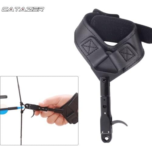 Archery Accessories 1pcs Archery Wrist Release Aids Trigger Caliper Straps Adjustable Compound Bow Shoot for Compound Bow