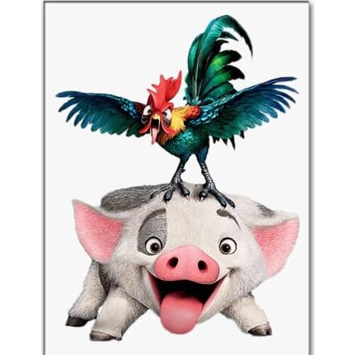 Full Square/Round drill diamond Painting funny pig and chicken 5D DIY diamond embroidery Rhinestones mosaic Decoration