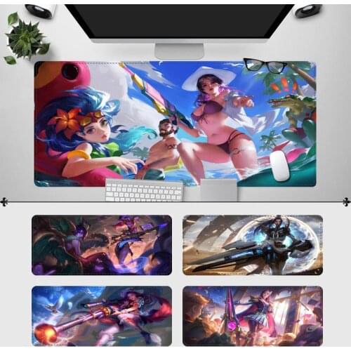 Lock Edge League of Legends caitlyn Mouse Pad PC Laptop Gamer Mousepad Anime Antislip Mat Keyboard Desk Mat For Overwatch/CS GO