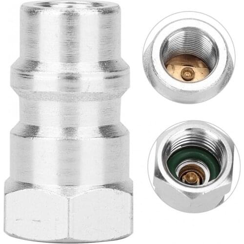 Quick Adapter R12 R22 R502 to R134A Conversion Quick Adapter Coupler Connector Aluminum Alloy Silver