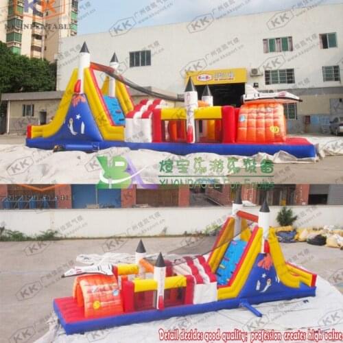 Space Shuttle Inflatables Rocket Obstacle Jumping Slide