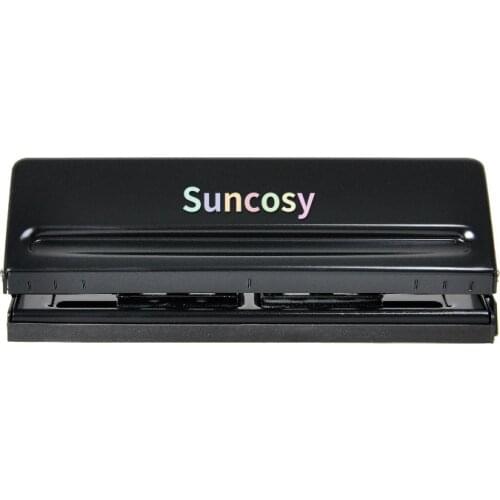 KW-trio 6-Hole Adjustable Desktop Punch for A4 A5 A6 B7 Six Ring Binder,6 Sheet Capacity