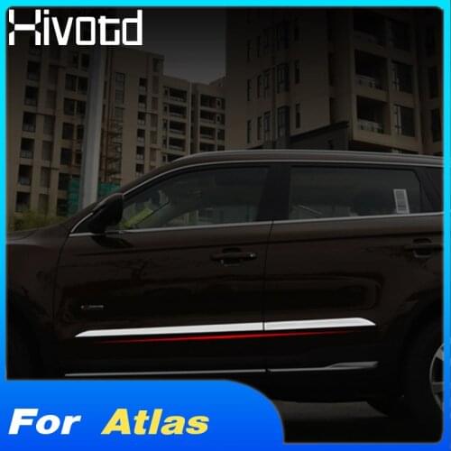 Hivotd For Geely Atlas Emgrand NL-3 Proton X70 Styling Car Door Body Side Protective Trim Strip Exterior Accessories 2016-2020