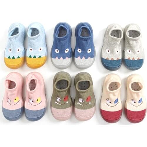 Toddler Baby Boy Girl Cotton Breathable Sock Shoes Non-slip Indoor Floor Anti-slip Infant Outdoor Cartoon Shoes First Walkers