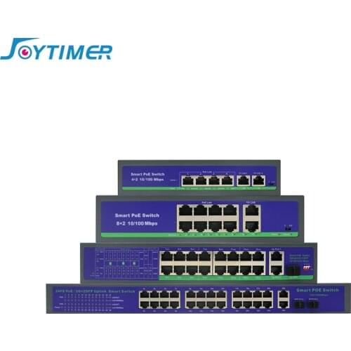 48V POE Switch With Standardized RJ45 Port For IP Camera/ Video intercom at 4port /8port Network Switch Ethernet With 10/100Mbps