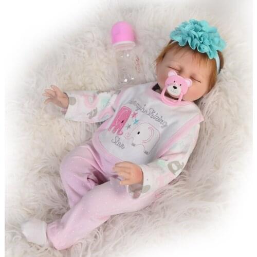 22inch baby Dolls reborn silicone toys infant Menina Children Reborn Baby adorable Dolls for Kids Handmade Bonecas hot sale toys