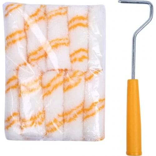 Home Wall Paint Roller Mini Paint Roller with 10 Pcs Replacement Roller Covers House Decoration Painting Supplies Brush Tools