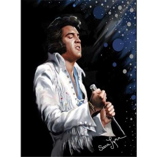 Diy 5D Diamond Painting Cross Stitch Elvis Presley Full Round Diamond Mosaic Kits Home Decor Square Diamond Embroidery