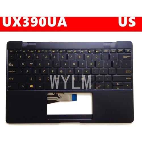 New Palmrest Top Case Assembly upper cover laptop keyboard for Asus ZenBook 3 UX390 UX390UA UX390U blue with backlit