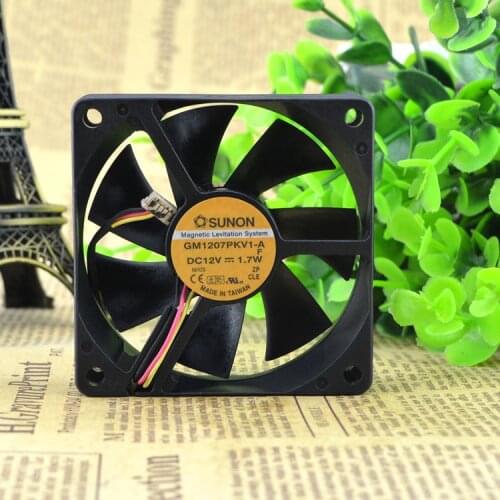 Original FOR SUNON standard GM1207PKV1-AF DC12V 1.7W 3-wire cooling fan ultra quiet