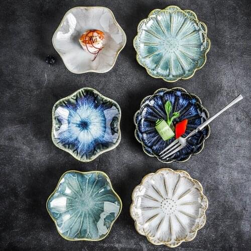 Fancy ceramic dishes, creative snack dishes, sauce dishes, household dipping dishes, Japanese cold dishes