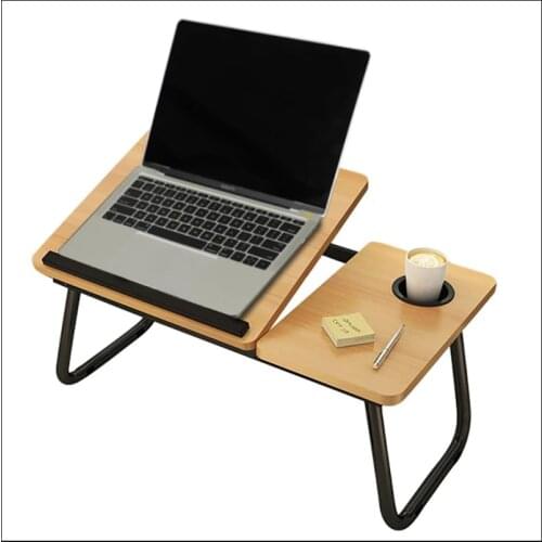 Adjustable laptop desk bed sofa portable notebook tray laptop eating writing reading tablet computer stand with cup holder