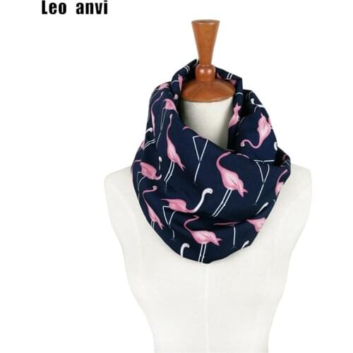 Pink Flamingo Scarf infinity circle loop scarf silk Bird Animal Print Scarf womens scarves Spring Summer fashion accessories