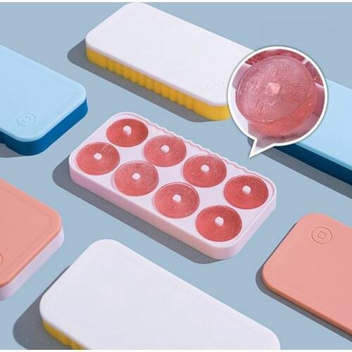 8 Hole Silicone Ice Cube Mold Summer Diy Chocolate Ice Cube Making Tools Tray With Cover Kitchen Gadget Supplies