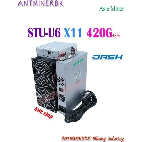 The OLD StrongU Miner PSU Mining Machine STU-U6 420g x11 Asic Miner with PSU is Better than Antminer D5 Baikal G28 X7
