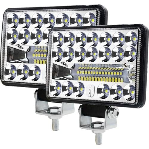 2Pcs 30W LED Work Lights for Offroad Truck ATV SUV 4WD 4x4 SUV Pick-up DC12-80V 6500K Super Bright Flood Light Waterproof Pods