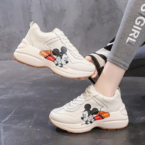 Disney cartoon Mickey daddy shoes girl new ins wild Mickey Mouse sports platform platform casual shoes