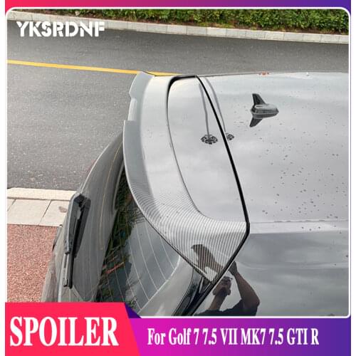 V Style Rear Spoiler Wing For Golf MK7 MK7.5 TDI TGI GTE GTD 2014-2019 Golf 7 7.5 Gloss Black ABS Car-styling Lip Splitter Trim