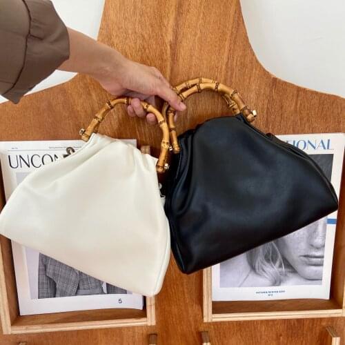 Fashion handles Tote Bags For Women 2020 Luxury Handbags Women Bags Designer Hasp Shoulder Bags Bamboo Handle Handbags Sac