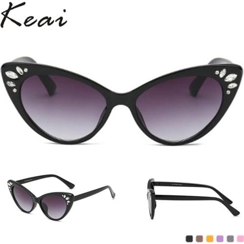 Gradient Cat Eye Sunglasses Women Luxury Brand glasses Rhinestone Decoration Retro Sun glasses Vintage Shades Oculos