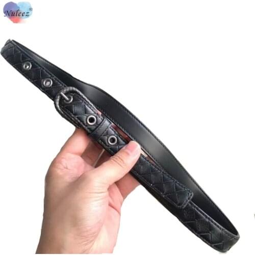 2.0 CM Wide Belt Female Slim Apparel Accessories Luxury Abortive Calfskin Woven Art Simple Classical Designed Gift Box 2021