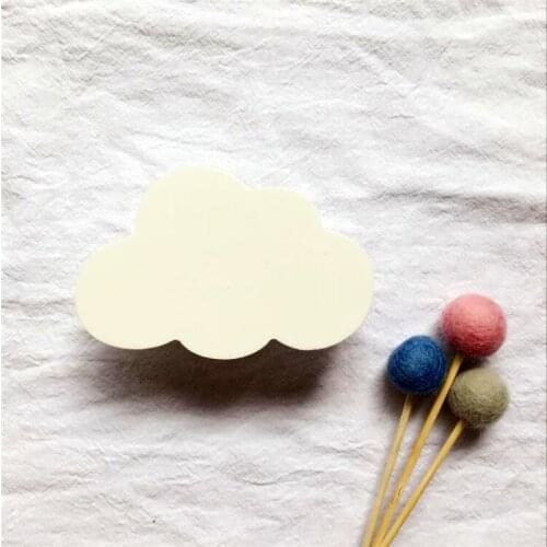 1PC Nordic Europe Wind Flaky Clouds Wooden Kids Room Clothes Hook Wall Sticker Hanger Hook Home Decoration MI 001