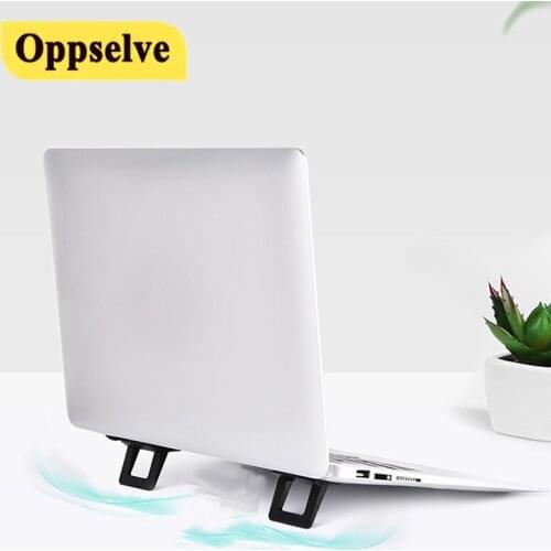 2pc Adjustable Mini Portable Invisible Laptop Stand Laptop Riser Universal Mini Pad Desktop Keyboard Holder For Macbook Air Drop