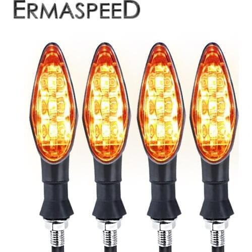 4Pcs/Set Universal LED Motorcycle Turn Signal Light Flashing Blinker Lightings Cafe Racer Indicator Light Motorbike Lamp