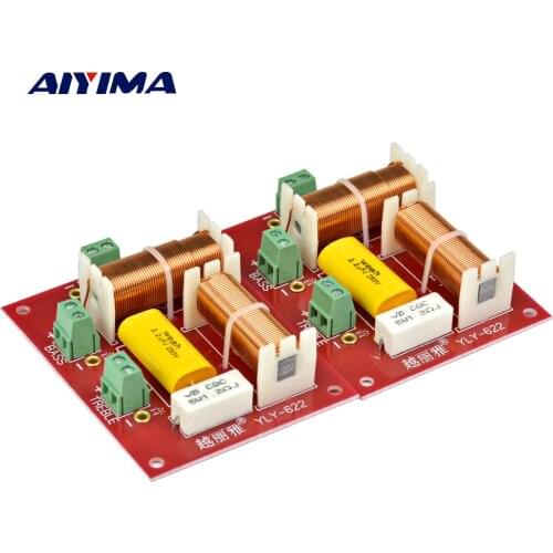 AIYIMA 200W 2PCS 2 Way Treble Bass Speaker Crossover Audio Tweeter Woofer 2 Units Crossover Speakers Filter Frequency Divider