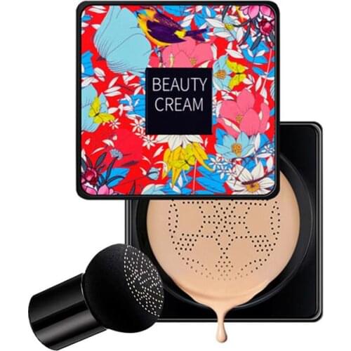 BB Air Cushion Foundation Mushroom Head CC Cream Concealer Whitening Makeup Cosmetic Waterproof Brighten Face Base Tone