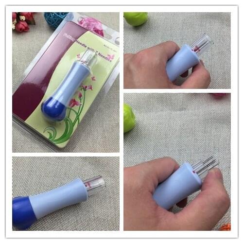 Free Shipping 7 needles felting needle pen the poking fun tools for wool felt needlework tools replaceable needle Wool poke