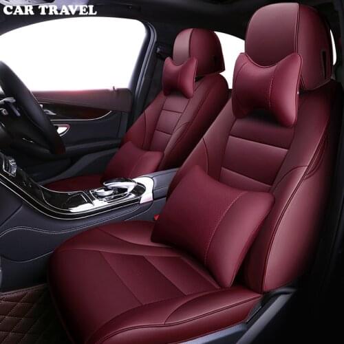 CAR TRAVEL Custom leather car seat cover for Nissan Juke Qashqai X-Trail Volvo V40 XC90 XC60 S60 car seats protector