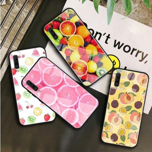Summer Fruit Tempered Glass Case For Samsung Galaxy A10S A10E A20S A20E A30S A40 A50S A60 A70 A80 A90 A6 A7 A8 Shell