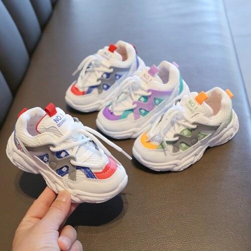 Kids Baby Shoes Children Sports Shoes for Boys Girls Baby Flats Sneakers Fashion Infant Soft Shoes School Chunky Sneakers OPN200