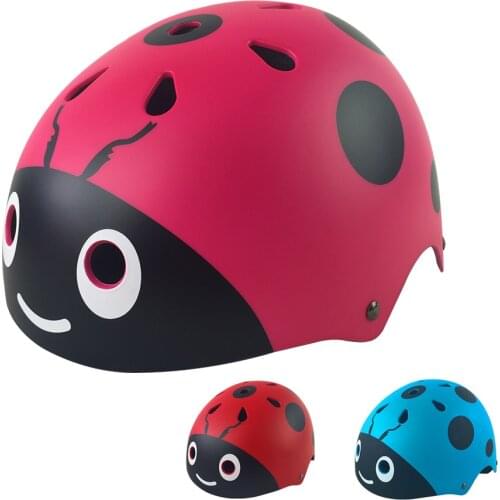 Cute Ladybug Sport Safety Skating Helmet Integrally Mold for kids Bicycle Scooter ski helmets capacetes Children