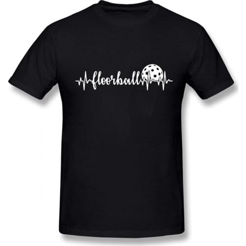 Floorball Heartbeat Birthday Funny Unisex Graphic Fashion New Cotton Short Sleeve T Shirts O-Neck Harajuku T-shirt