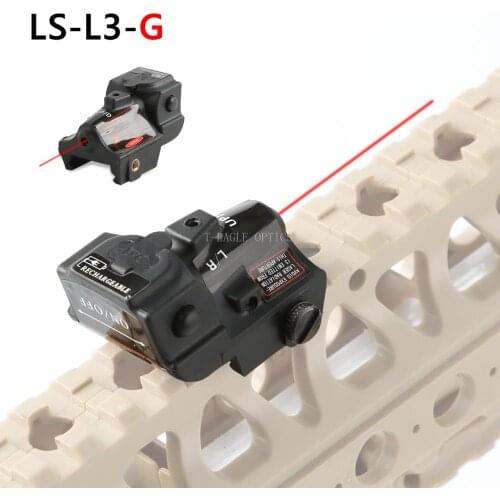 LS-L3-R Mini Glock Pistol Gun Light Hunting Camping Gun lighting equipment Flashlight Tactical sight Red Laser LED flashlight