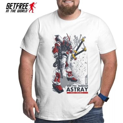 Gundam Astray Robot T Shirt Camisetas Oversized Cotton Short Sleeve Anime Shirt