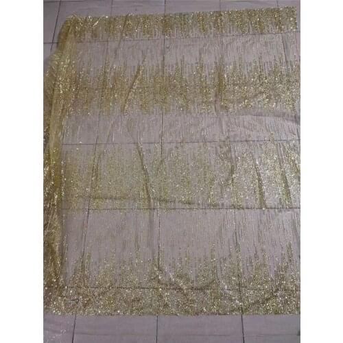 Top selling design bright gold JRB-11056 print glued glitter powder tulle mesh lace fabric sparkle for sawing beautiful dress