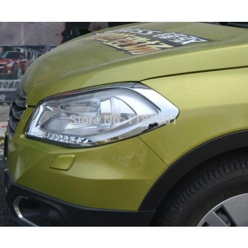 For Suzuki S-Cross 2014 2015 2016 ABS Chrome Headlight Lamp Cover Trim