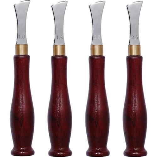 Leather Edge Creaser 1/1.5/2/2.5mm Stainless Steel Shallow Slot Edge Lineer Pressure Edge Device Trimmer Crimping Leather Tool