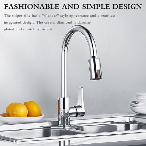 Intelligent Faucet Water-Saving Faucet Sensor Non-Contact Infrared Sensor Faucet Adapter USB Charged M22-M24 for Bath Kitchen