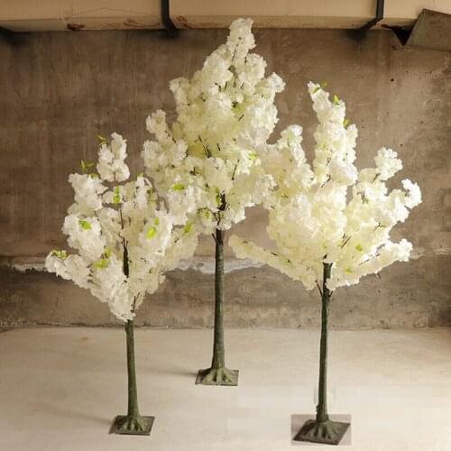 Artificial Flower Wishing Trees Simulation Cherry Blossom Tree Roman Column Road Leads Sakura For Wedding Mall Opened Props