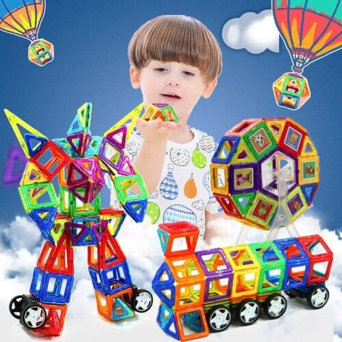 Magnetic Building Blocks Big Size Magnet Designer 89pcs Construction Set Magnetic Bircks DIY Toys for Children Gifts