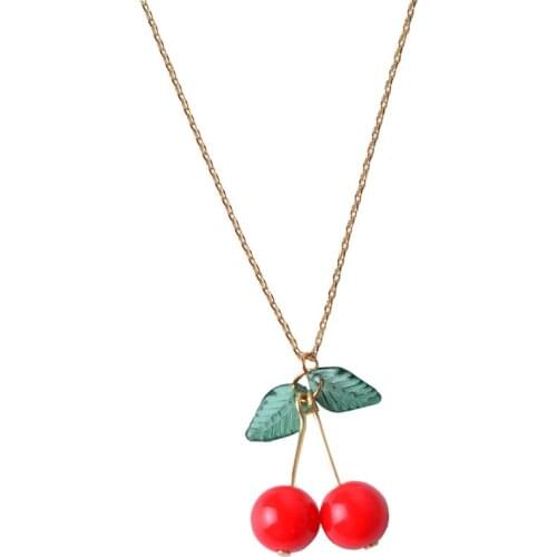 Fashion jewelry accessories acrylic cherry necklace